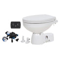Jabsco Quiet Flush E2 Raw Water Toilet Regular Bowl - &ndash; Soft Close Lid