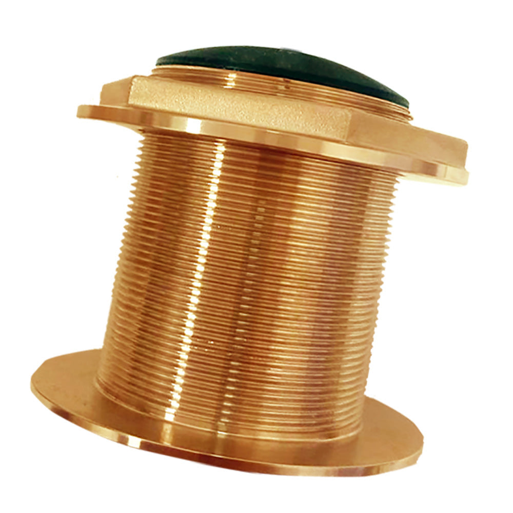 Echonautics Bronze Low-Profile Thru-Hull High-Frequency CHIRP Transducer - 1kW, 18&deg; Tilt, 130-210kHz