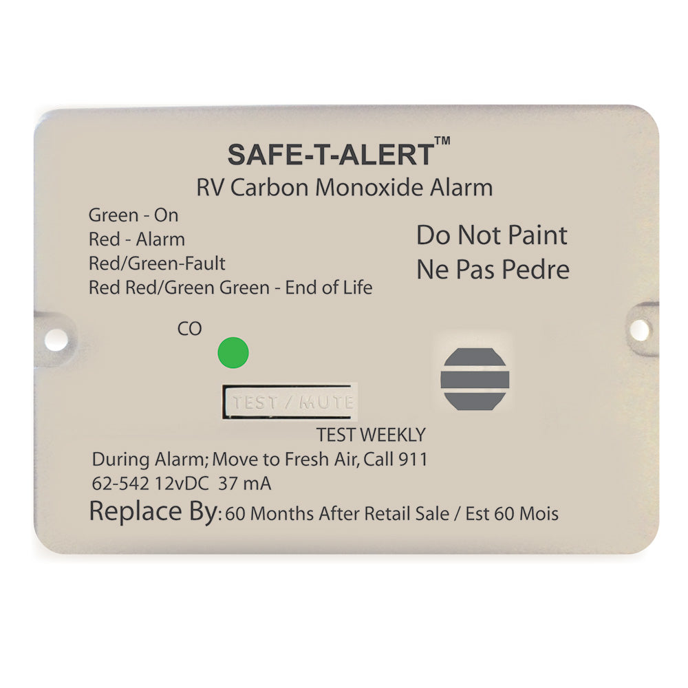 Safe-t-alert 62 Series Carbon Monoxide Alarm RV Flush Mount