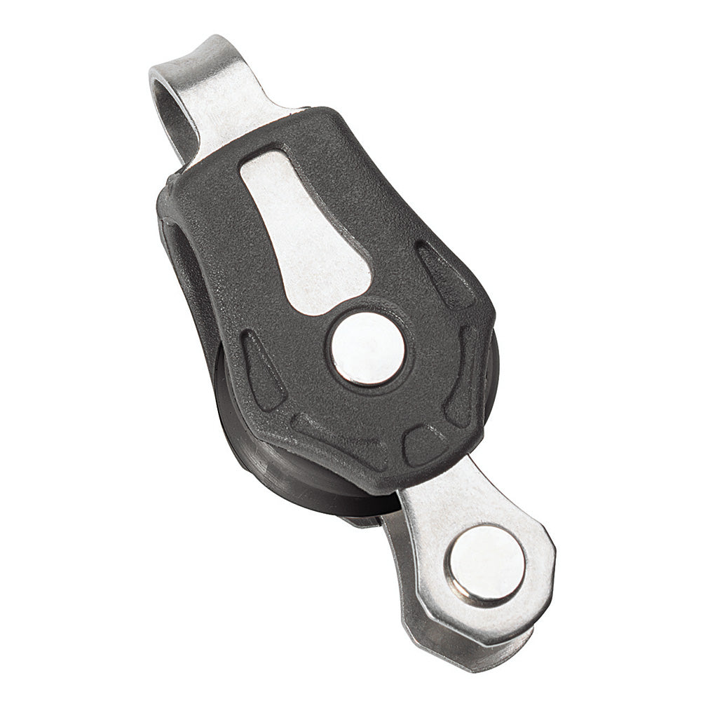 Barton Marine Size 0 20mm Plain Bearing Pulley Block Single Fixed Eye &amp; Becket