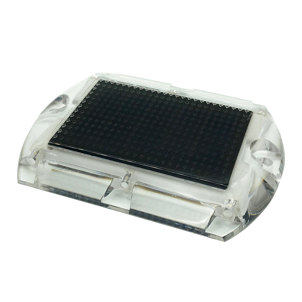 Hydro Glow 3.5" x 4.5" Rectangular LED Ultra Thin Solar Pathway Dock Light 2000K - Amber