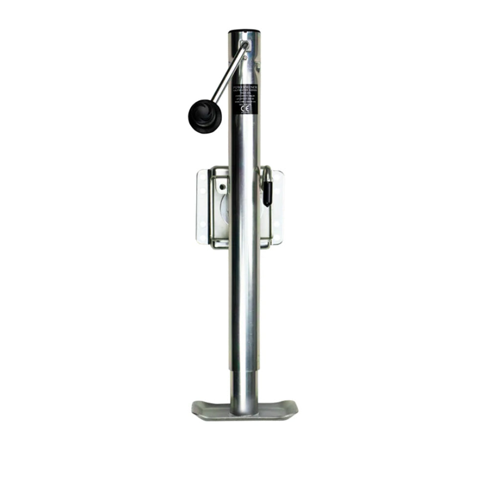 Powerwinch Saltwater Series Jack - 2500lb, Bolt-On, Flat Plate, Zinc 500+ HR Salt Spray