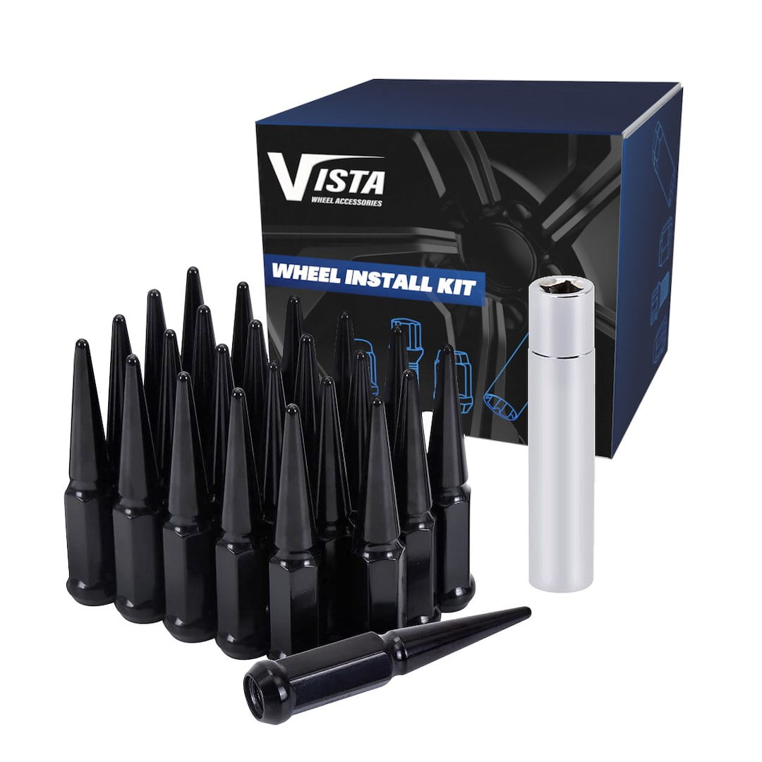 14X2 6 Lug Spike Kit 111MM Long Blk