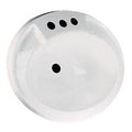 17X20WHITE Poly Oval Lav W/Overflo