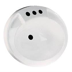 17X20WHITE Poly Oval Lav W/Overflo