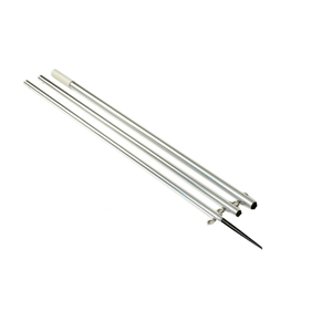 Lee's 18.5' Bright Silver Pole w/Black Spike Step 
