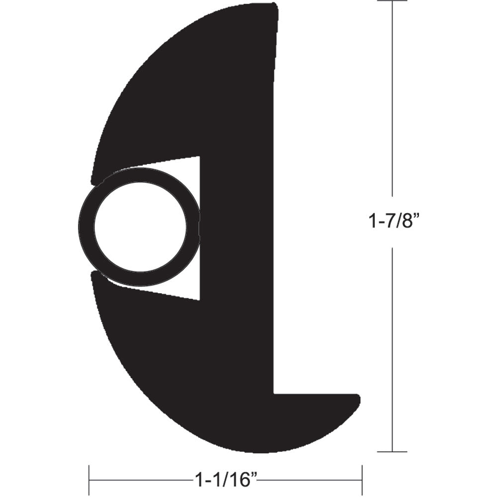 Taco Flex Vinyl Rub Rail Kit - W/ Insert 7/8" X /16"