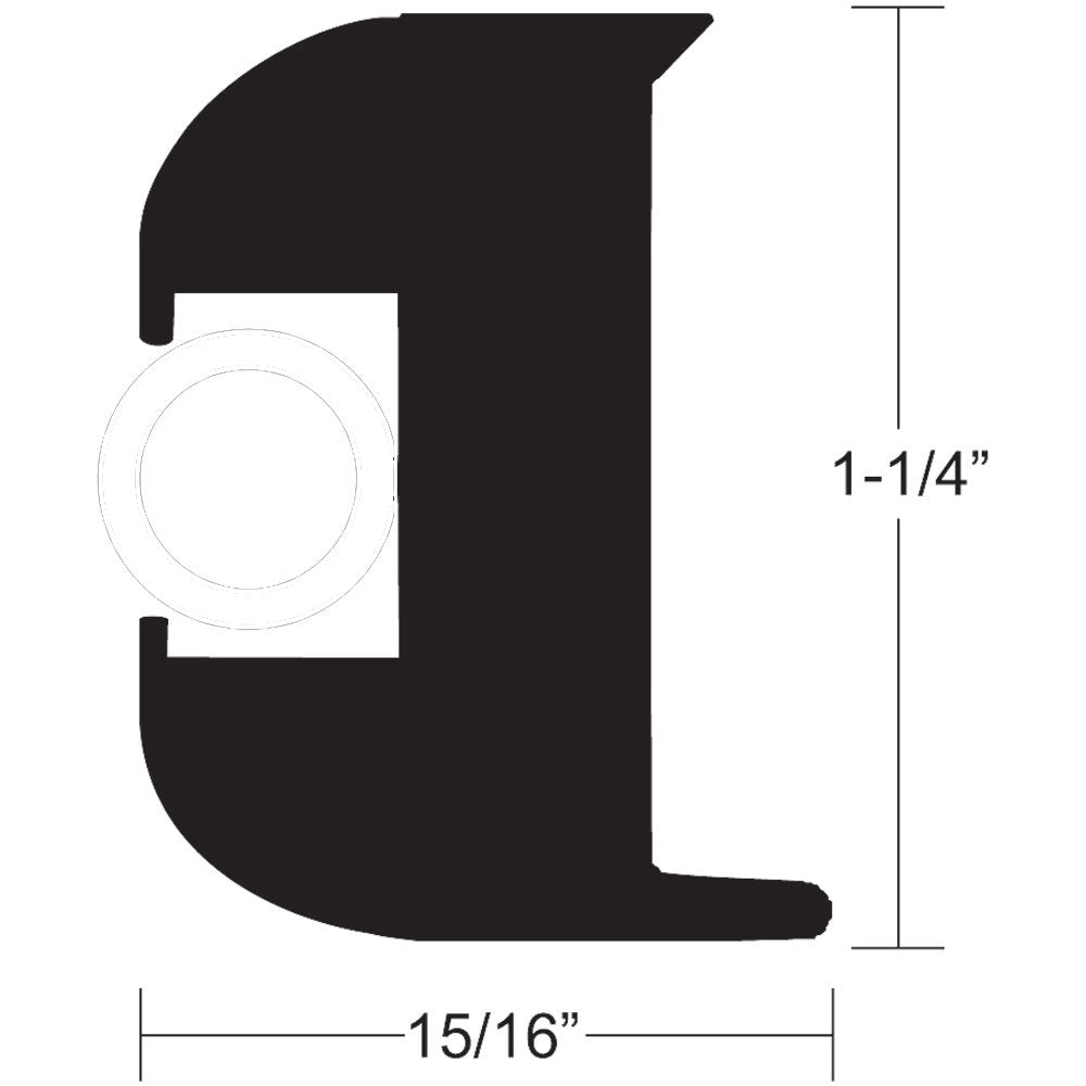 Taco Flex Vinyl Rub Rail Kit - W/ Insert 1/4" X 15/16"
