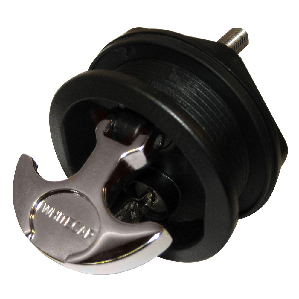 Whitecap T-handle Latch - Plated Zamac/ Nylon - Locking - Freshwater Use Only