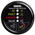 Fireboy-Xintex Propane Fume Detector w/Plastic Sensor &amp; Solenoid Valve - Black Bezel Display