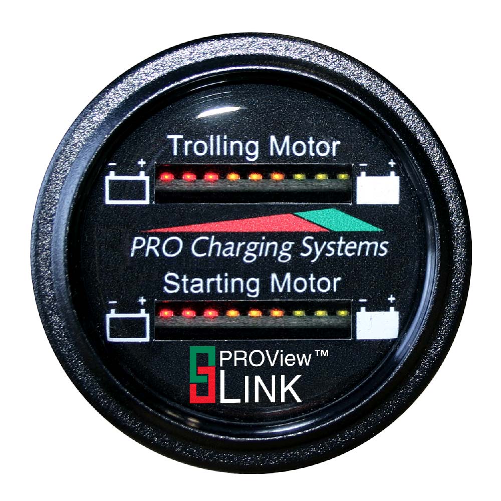 Dual Pro Battery Fuel Gauge - Marine Dual Read Battery Monitor - / System - 15' Battery Cable