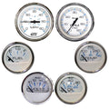 Faria Chesapeake W/ Steel Bezel Boxed of 6 - Speed, Tach, Fuel Level, Voltmeter, Water Temperature &amp; Oil PSI - Inboard Motors