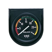 AUTO METER 2337 2IN VACUUM, 30 IN. HG, IN STEEL PANEL, BLACK