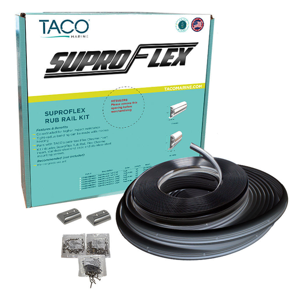 Taco Suproflex Rub Rail Kit - W/flex Insert - H X W X 80'