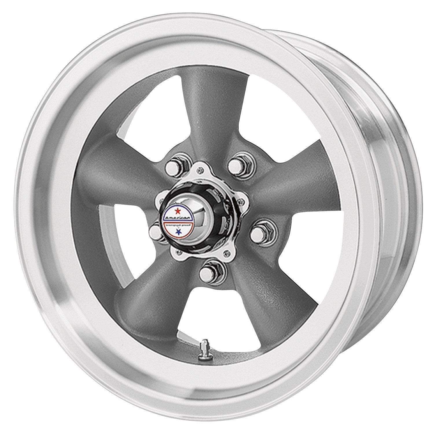 American Racing Vintage VN105D TT-D 14X6 5X4.75 S-BLK/MCH -2MM