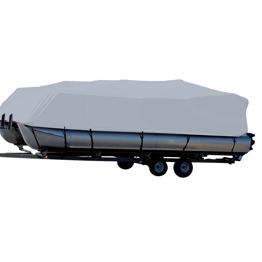 Carver Sun-DURA&reg; Styled-to-Fit Boat Cover f/20.5' Pontoons w/Bimini Top &amp; Rails - Grey