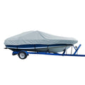 Carver Sun-DURA&reg; Styled-to-Fit Boat Cover f/22.5' V-Hull Low Profile Cuddy Cabin Boats w/Windshield &amp; Rails - Grey
