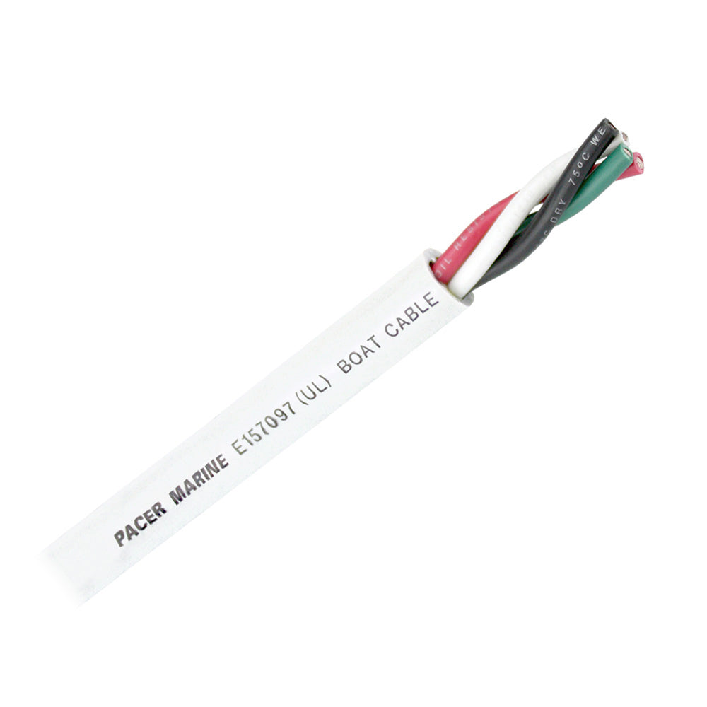 Pacer Round 4 Conductor Cable - 250' - 14/4 AWG - Black, Green, Red &amp; White