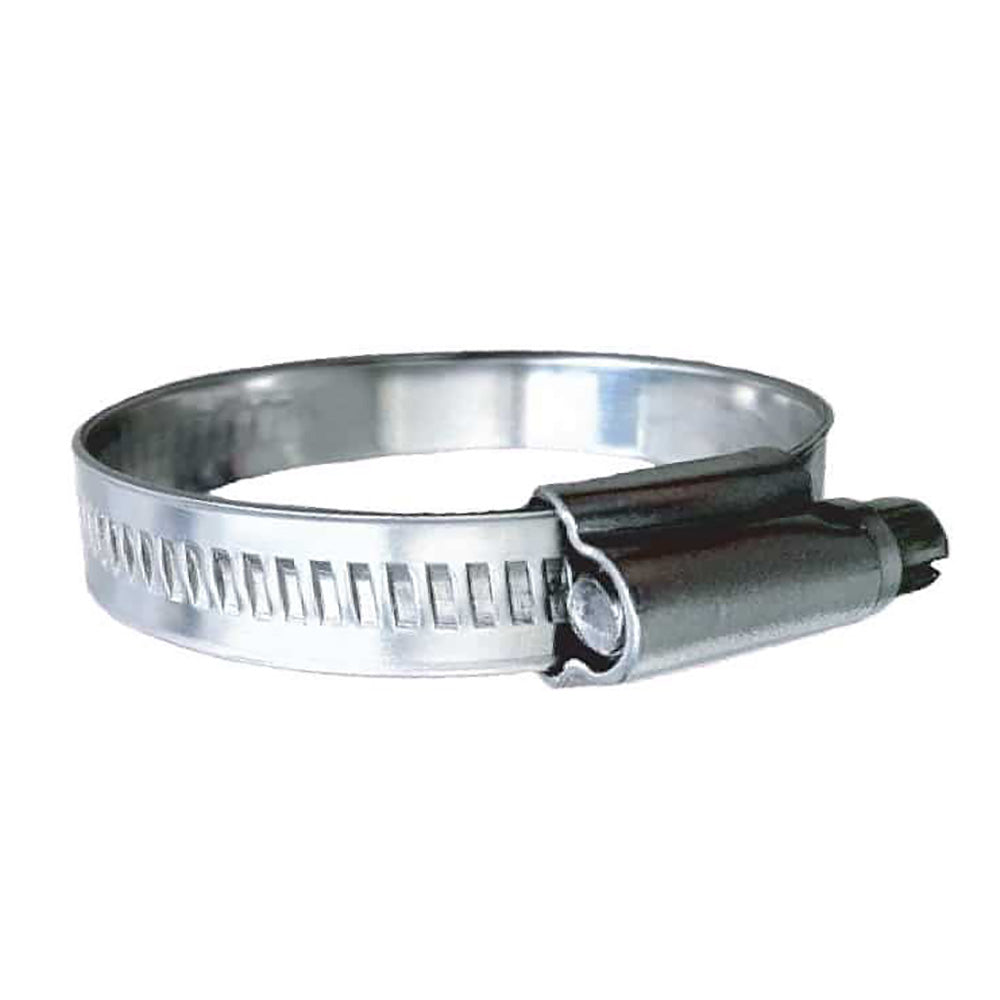 Trident Marine 316 SS Non-Perforated Worm Gear Hose Clamp - 15/32" Band - (1-3/4" &ndash; 2-1/4") Clamping Range - 10-Pack - SAE Size 28