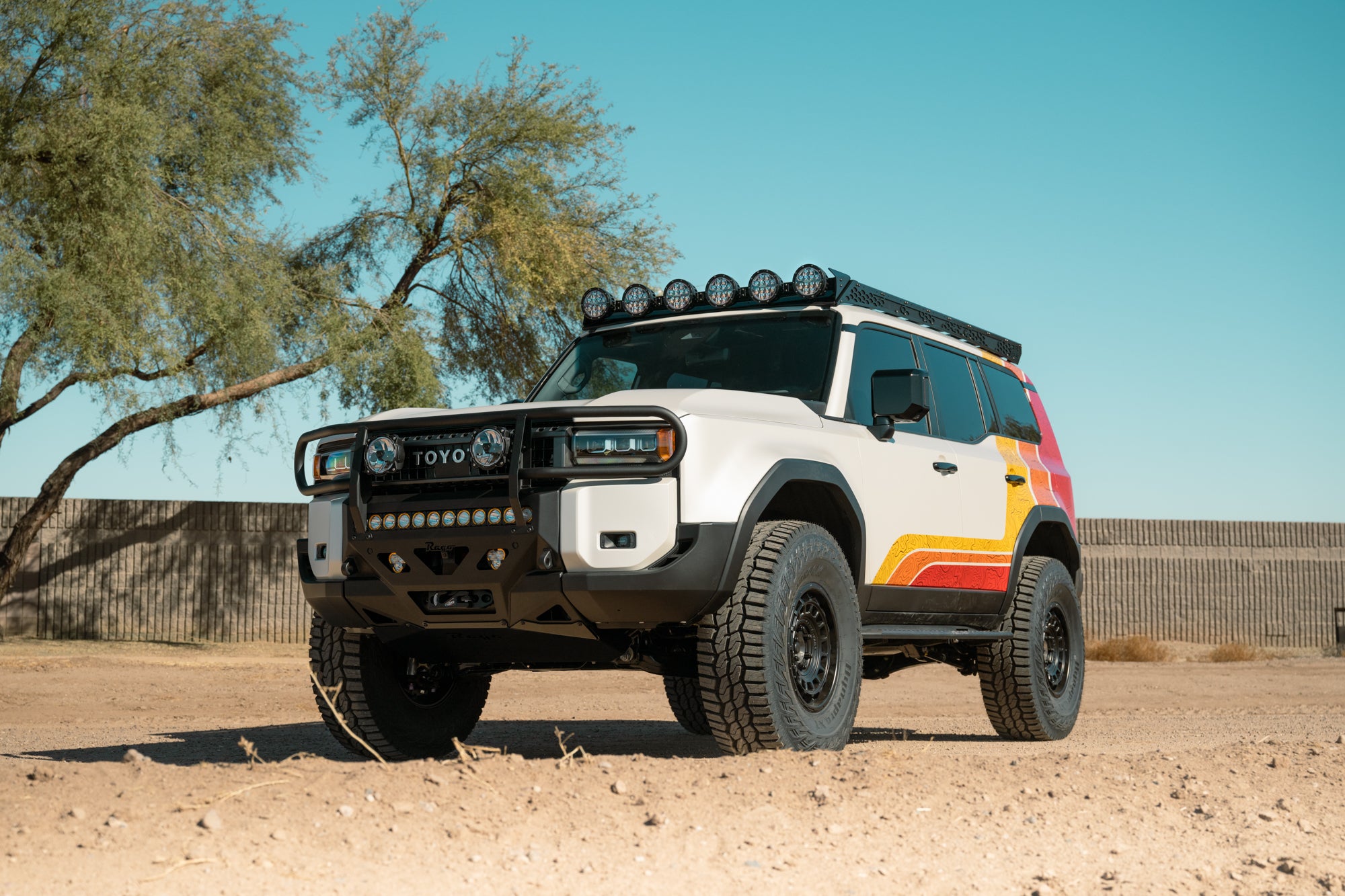 2024 Toyota Land Cruiser 6" Rigid Round Light Mount for Rago Roof Rack