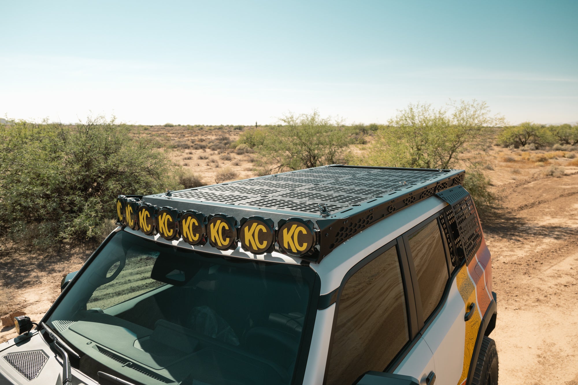 2024 Toyota Land Cruiser KC Light Mount for Rago Roof Rack