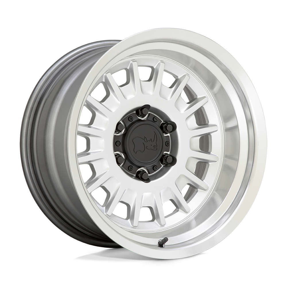 Black Rhino Hard Alloys BR ALISO 17X8.5 6X5.5 G-SLV MIR-LP -10MM