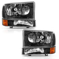 Crystal Headlight Set; Clear Lens;