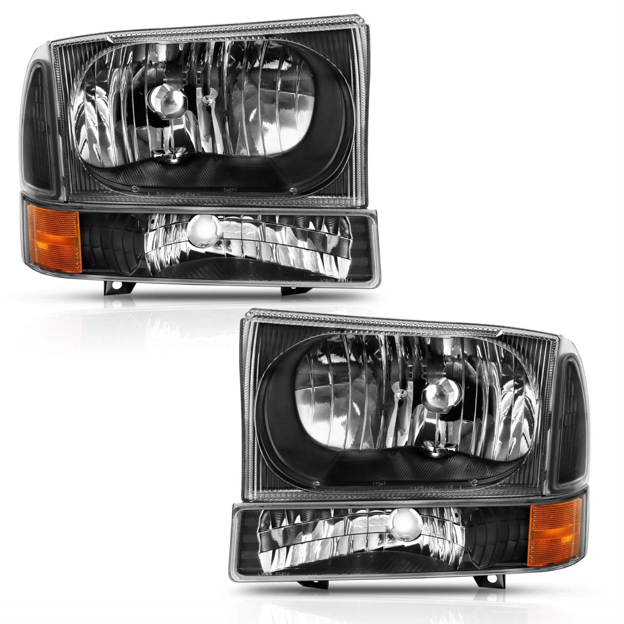 Crystal Headlight Set; Clear Lens;