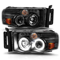Projector Headlights W/ Halo Black