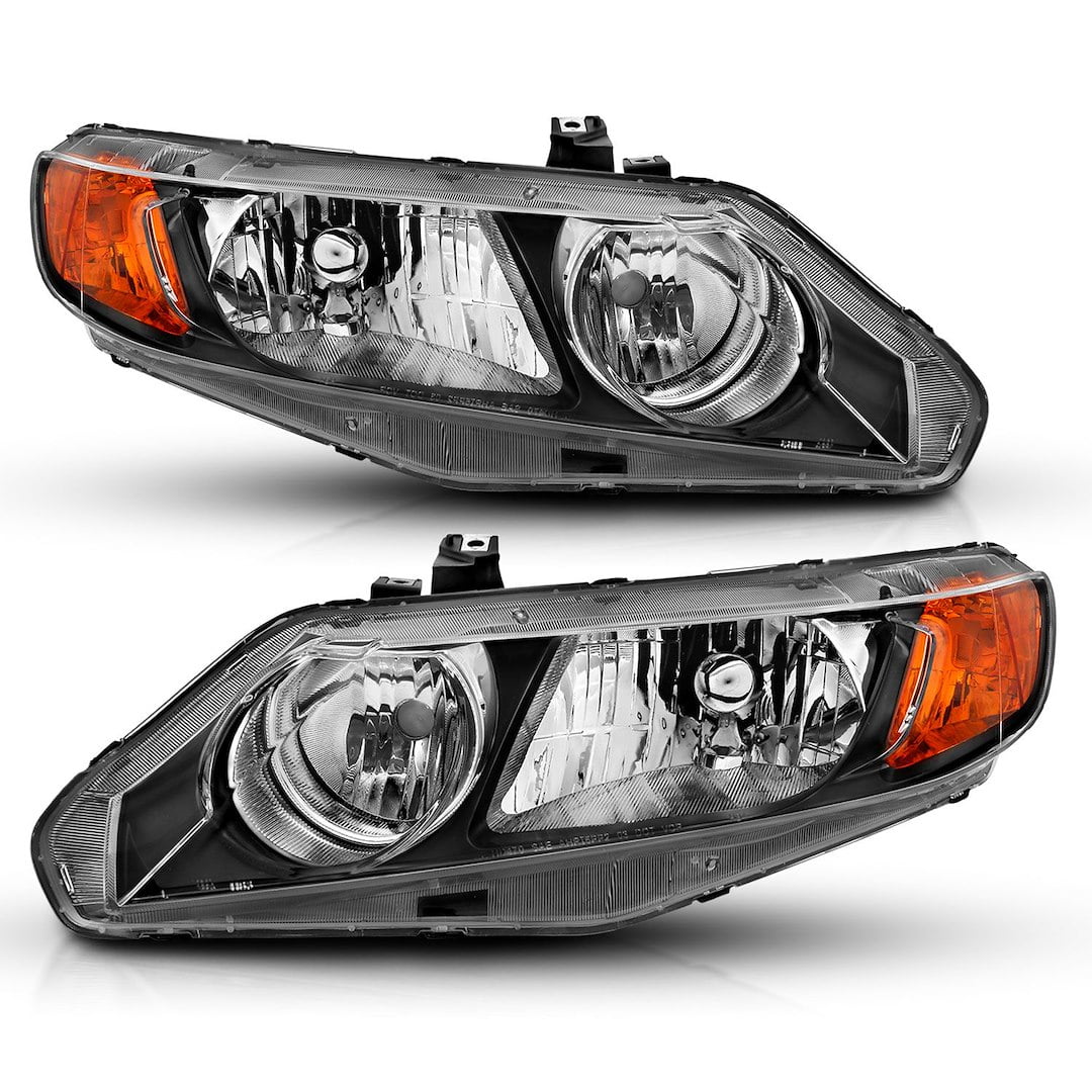 Crystal Headlight Set; Clear Lens;