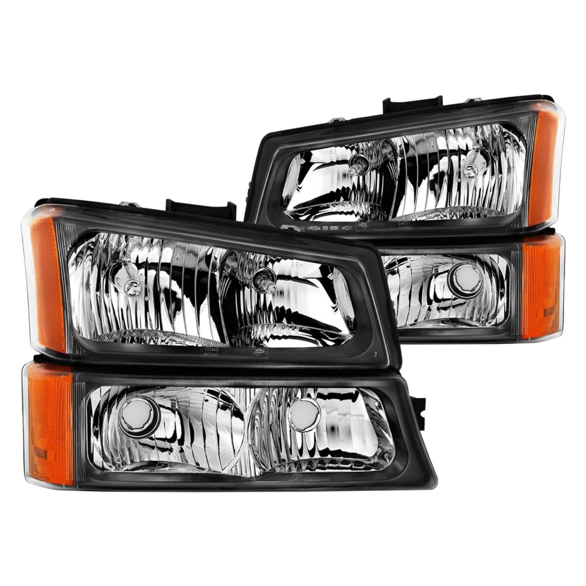 Crystal Headlight Set; Clear Lens;