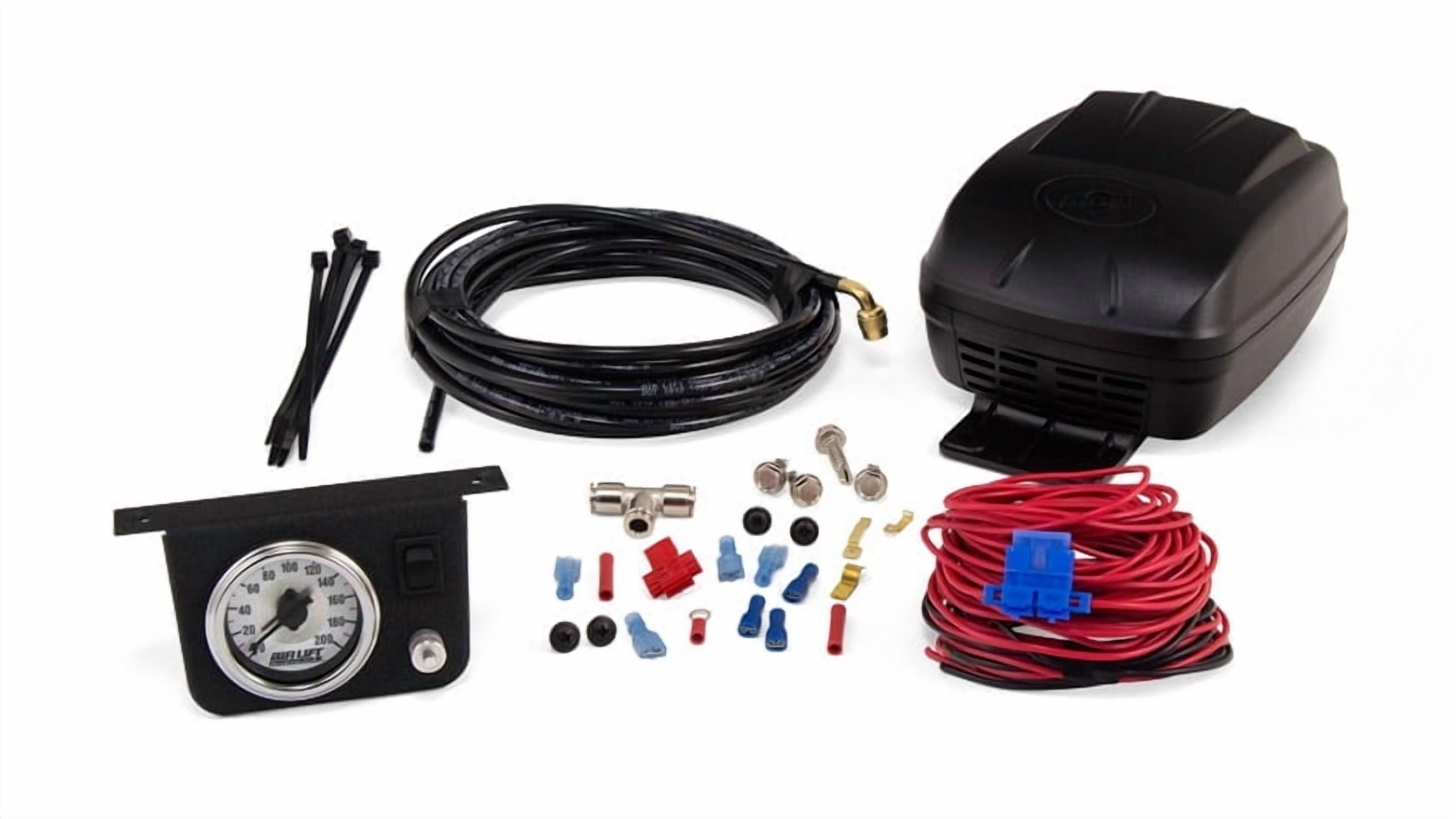 Air Lift Air Shock Controller Air Compressor and Pressure Gauge - 25804
