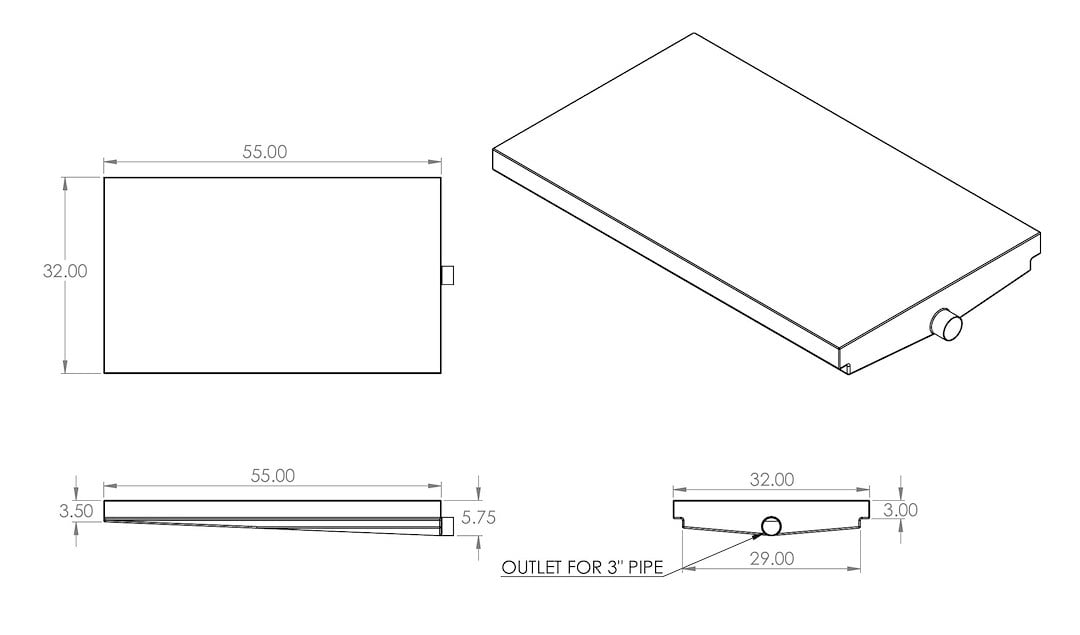 32X54X6 Hold Tank