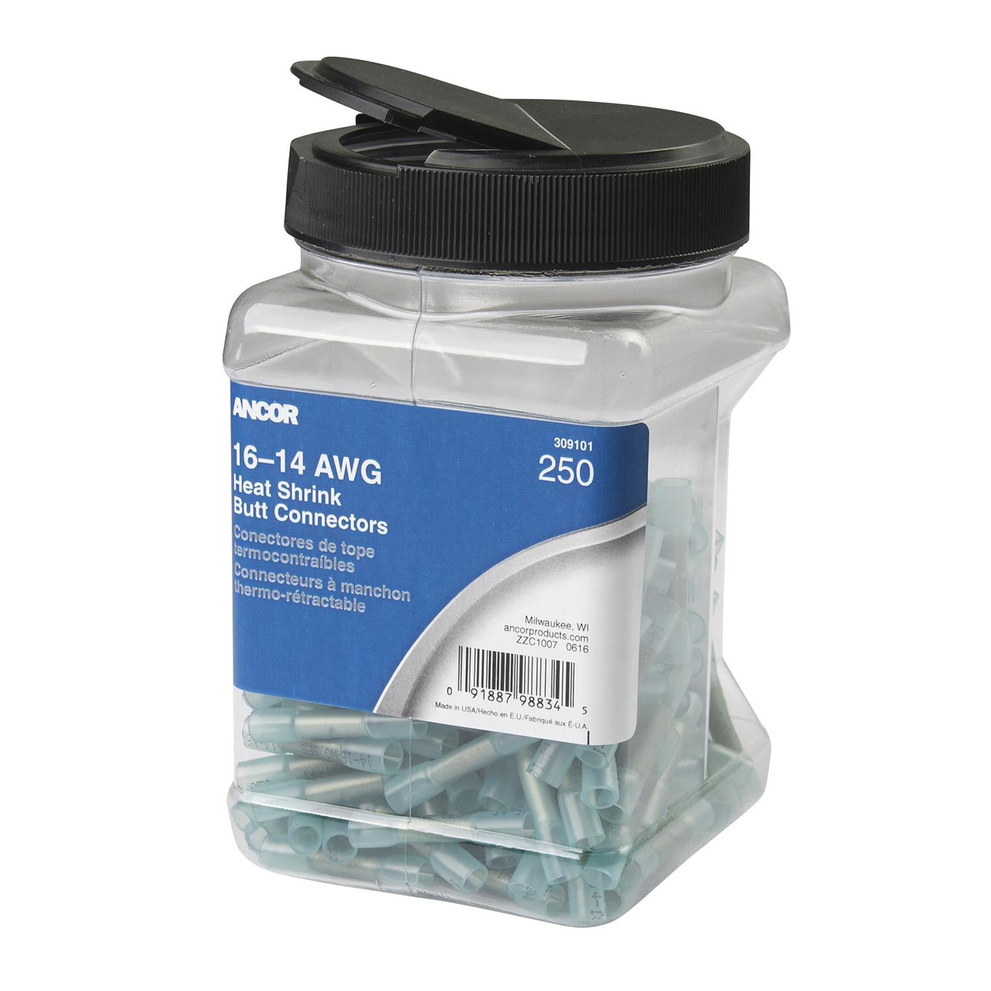 Ancor 309101 Heat Shrink Butt Connector - 16-14, 250pc Jar