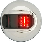 Attwood Marine LightArmor LED Stainless 2 nm Vertical Surface Mount Port Side Light with Red Lens
