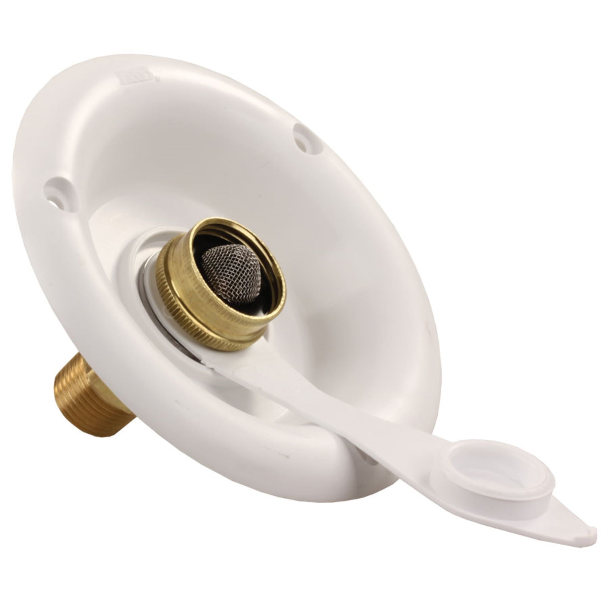 City Water Dish W/Brass Cv