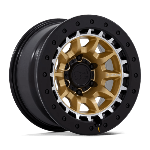 Black Rhino Hard Alloys TUSK 17X8.5 5X5 71 -10 M-GOLD-MCH