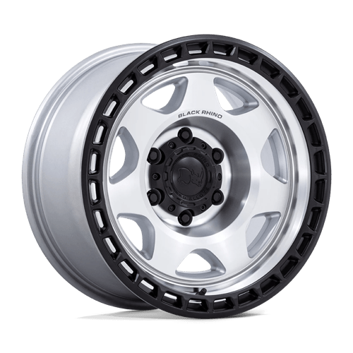 Black Rhino Hard Alloys VOYAGER 17X8.5 5X5 71 -10 SLV-MCH-BLK
