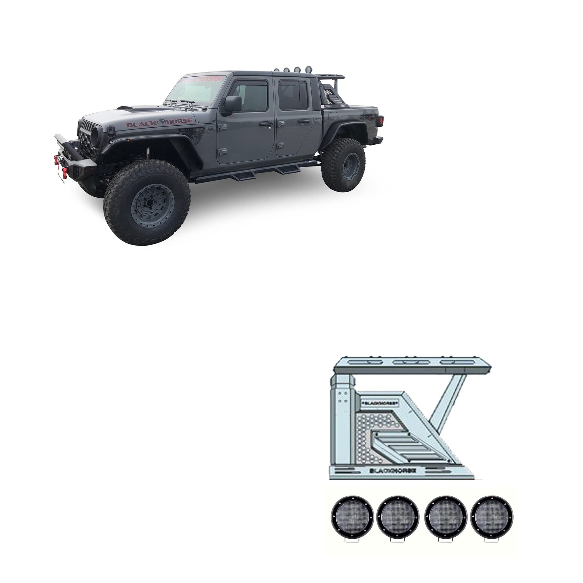 Armour Ii Roll Bar W/Basket Kit
