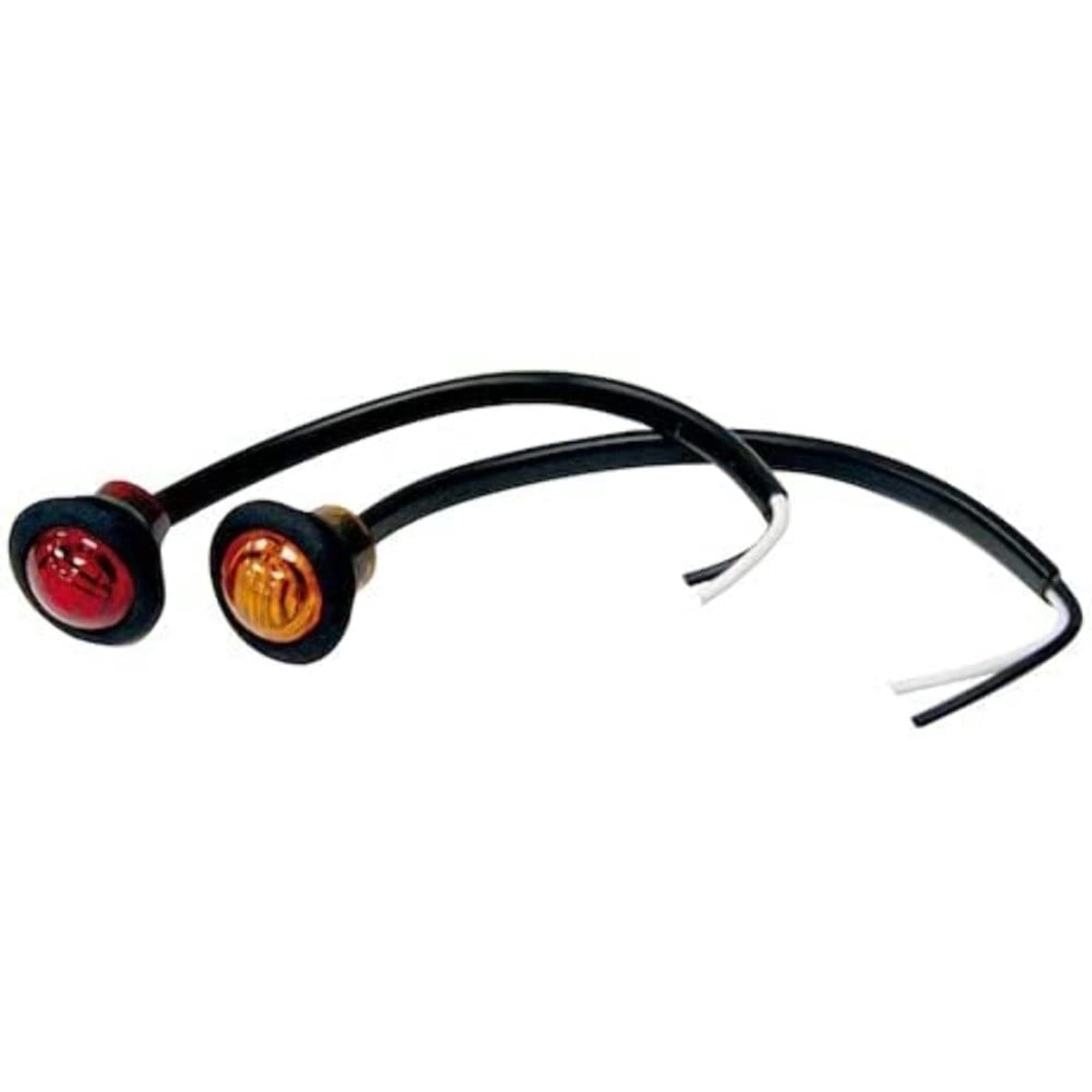 Light .75IN Rd Marker 3 LED Red W/