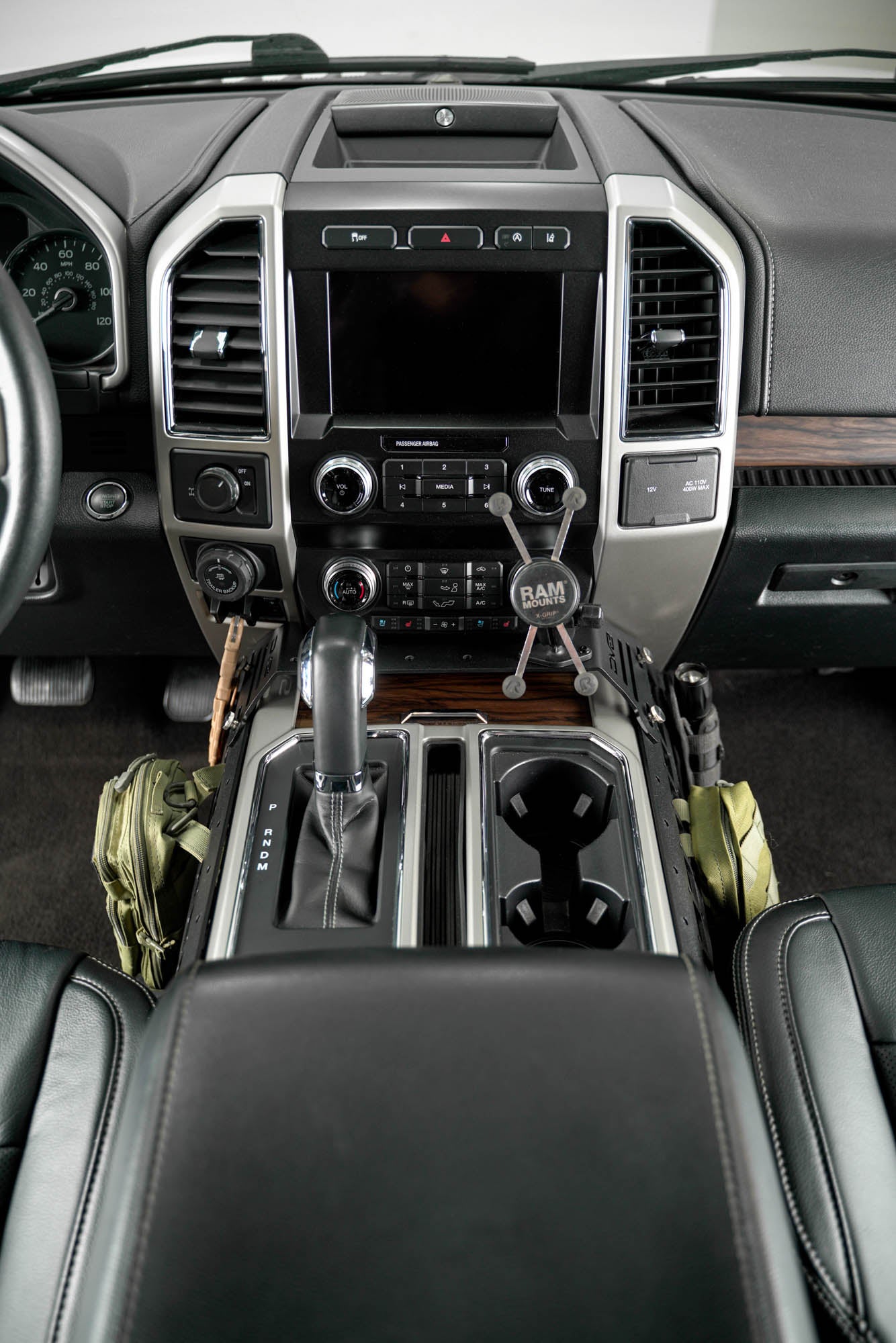 2015-2020 Ford F-150 & 2017-2021 F-250/350 Center Console Molle Panels & Device Mount