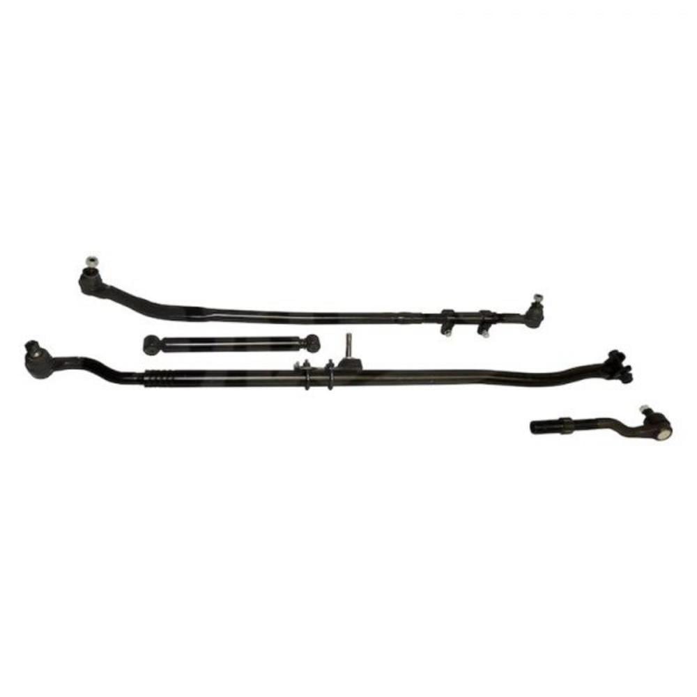 Complete Steering Kit for 2007-2018 Jeep JK Wrangler with LHD, Includes Tie Rod Assembly, Drag Link Assembly, and Steering Damper