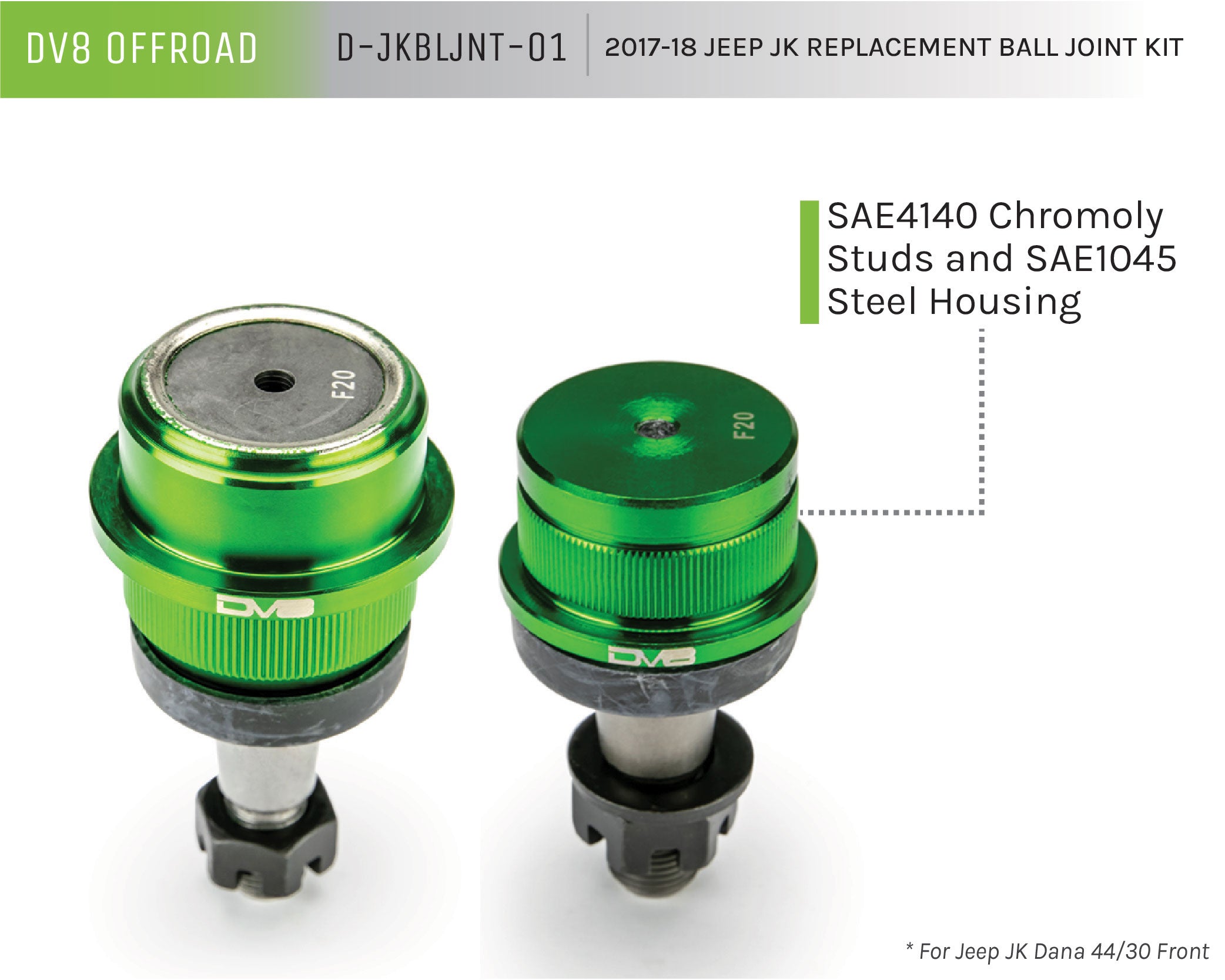 Jeep JK Replacement Ball Joint Kit Dana 30 Or Dana 44