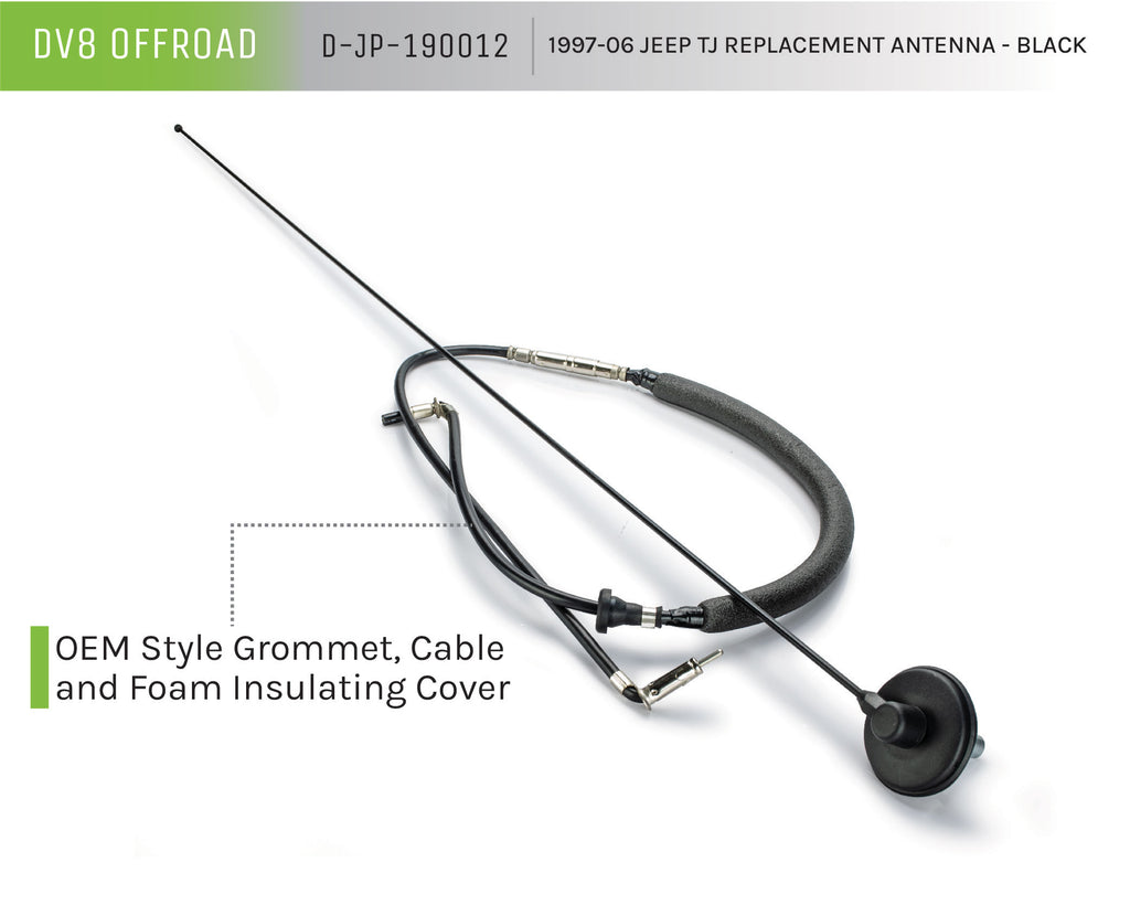 Jeep TJ Replacement Antenna Black