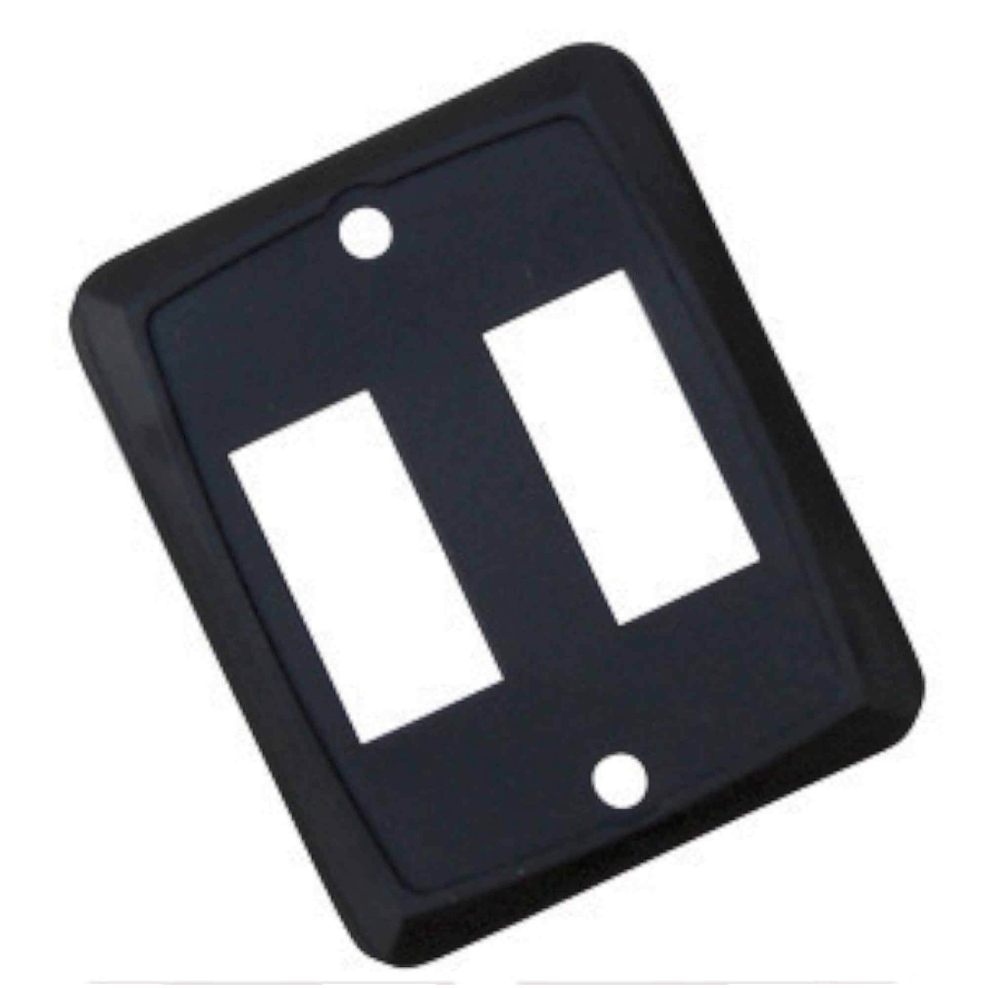 Double Switch Plate Black