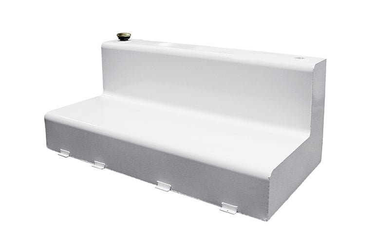 Auxilliary Tank L-Shape White Steel