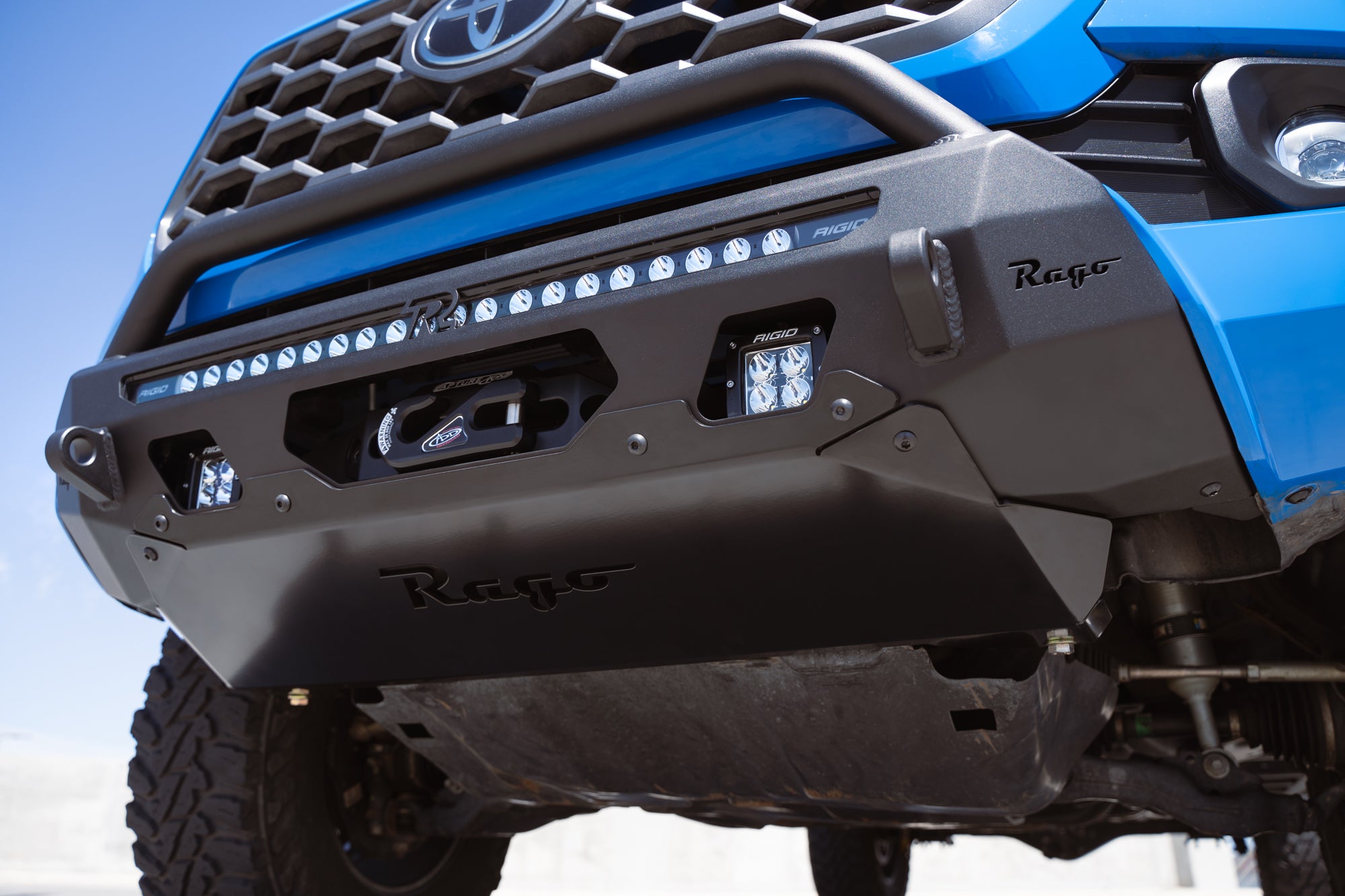 2016-2023 Toyota Tacoma Center Mount Winch Front Bumper w/ Top Hoop