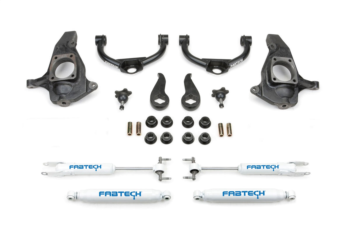 Fabtech Suspension Lift Kit – For 4 in. Lift, Incl. Performance Shocks, For PN[K1055] (PN FTS21108)