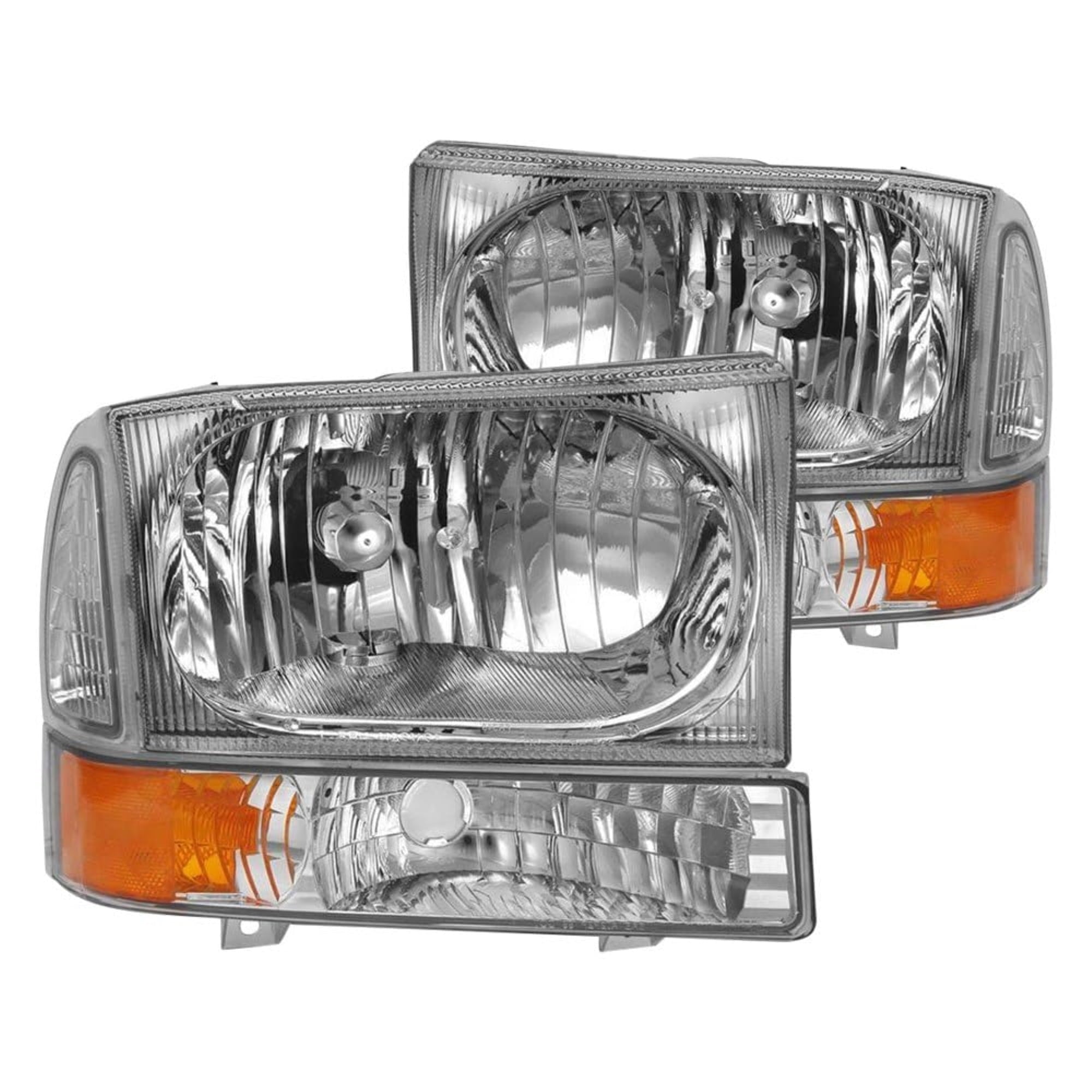 Crystal Headlight Set; Clear Lens;