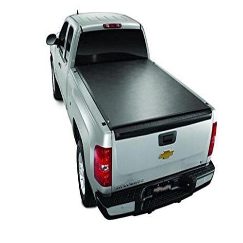 TrailFX Tonneau Cover - Soft Roll-Up Velcro (R) Lockable With Tailgate Lock Black Vinyl With Aluminum Rails